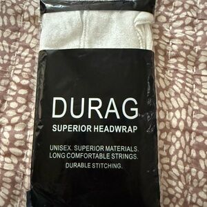 Durag Superior Headwrap - White Unisex Scarf